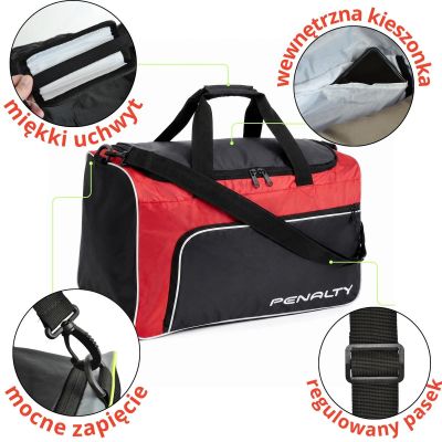 4. PENALTY BAG MALA GYM S11 MEDIUM RED SPORTS BAG