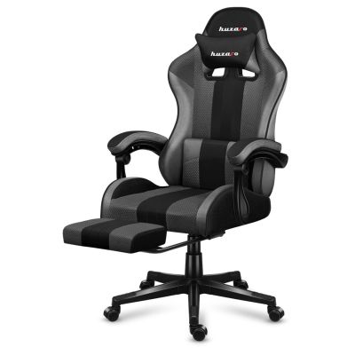 20. Huzaro Force 4.7 Gaming-Stuhl aus grauem Netzgewebe