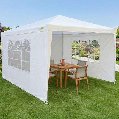 6. Gartenzelt-Pavillon 3x4x2,5m Weiß Saska Garten