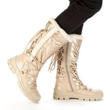 Rieker W RKR640 wasserdichte hohe Schneestiefel beige