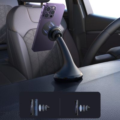 11. Joyroom JR-ZS356 universelle magnetische Autohalterung für ein Telefon im Cockpit/Fenster – Schwarz
