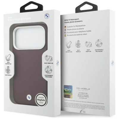 8. BMW-Logo-Metallhülle mit MagSafe-Funktion für iPhone 17 Pro – Rot