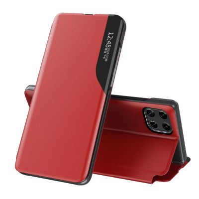 Eco Leather View Case booktype case schutzhülle aufklappbare hülle Samsung Galaxy A22 4G rot