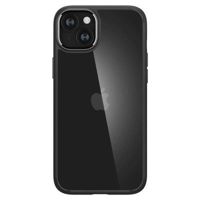 6. Spigen Crystal Hybrid-Hülle für iPhone 15 Plus – transparent und schwarz