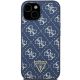 3. Guess 4G Triangle Metal Logo Hülle für iPhone 15 Plus / 14 Plus – Blau