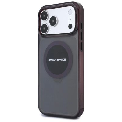 2. Mercedes AMG IML Transparent Bicolor Block MagSafe Hülle für iPhone 18 Pro Max / 17 Pro Max - Schwarz und Burgunderrot