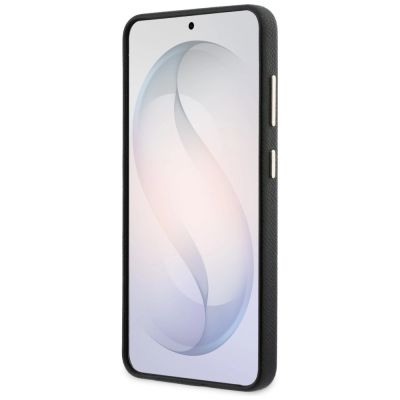 5. Guess Hülle mit genarbtem, großem 4G-Metalllogo für Samsung Galaxy S26+ - schwarz