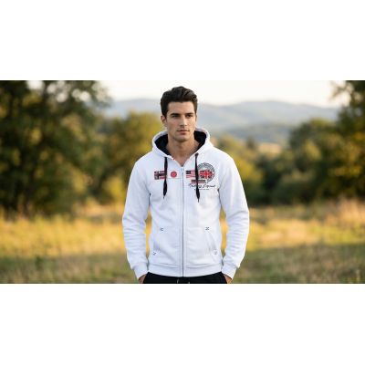 7. Herren-Sweatshirt Geographical Norway GORMA MEN 100 EO +BS (WT1880H/GN-WHITE)