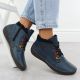 10. Gefütterte komfortable blaue Damenstiefeletten Rieker 52544-14