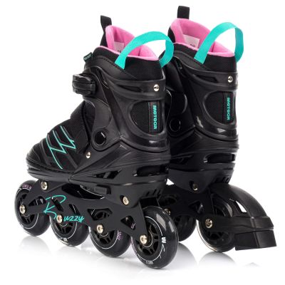 23. Meteor M 34-38 Buzzy Rollschuhe Schwarz/Rosa/Mint