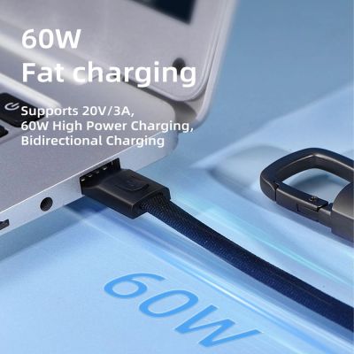 5. Tech-Protect Ultraboost DNA-Kabel mit Schlüsselanhänger USB-C PD 60 W / 3 A – Grau