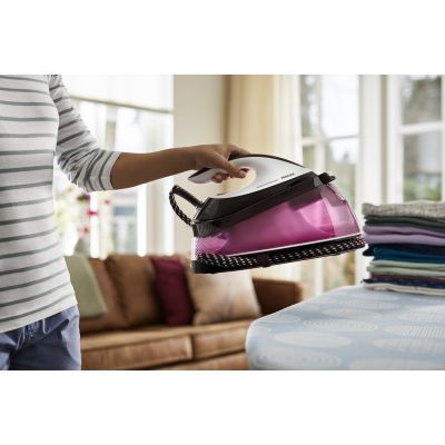 7. Philips GC7842/40 Dampfstation 2400 W 1,5 l SteamGlide Plus Sohle Lila, Weiß