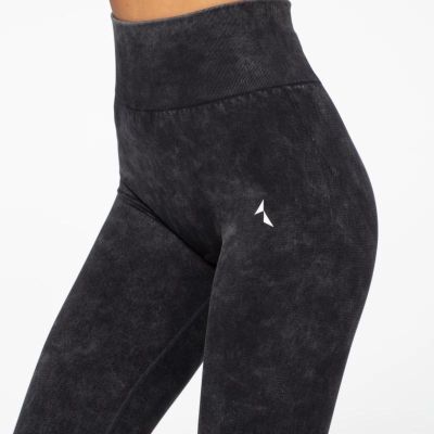 Carpatree Yasmine Damen-Sportleggings, hoher Bund, Marmor-Optik - CP-YSL-BL