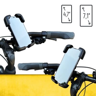 7. Wozinsky starker Handyhalter für Fahrrad-, Motorrad-, Rollerlenker, schwarz (WBHBK6)