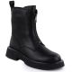 Schwarze Damen-Ankle-Boots aus Leder, Goe SS2N4145