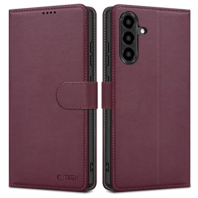 Tech-Protect Brieftaschenhülle für Samsung Galaxy A27 5G – Burgunderrot