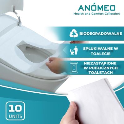 3. HYGIENISCHE TOILETTENSITZAUFLAGEN 38 X 46 CM (10 STÜCK) ANOMEO