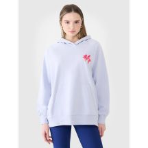 Oversize-Sweatshirt für Damen mit Kapuze, offen, Größe 4F 4FWSS25TSWSF1578-34S