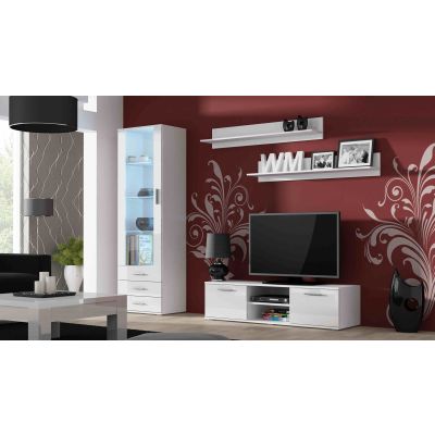 2. TV-Schrank SOHO 140 weiß/glänzend weiß