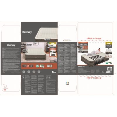 26. Bestway 69050 / 23 Luftmatratze Doppelmatratze Grau, Weiß Unisex