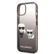 6. Karl Lagerfeld KLHCP14LTGKCK iPhone 14 Pro 6.1" Hardcase schwarz / schwarz Gradient Ikonik Karl & Choupette