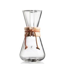 Klassische Kaffeemaschine + 3 Tassen CHEMEX
