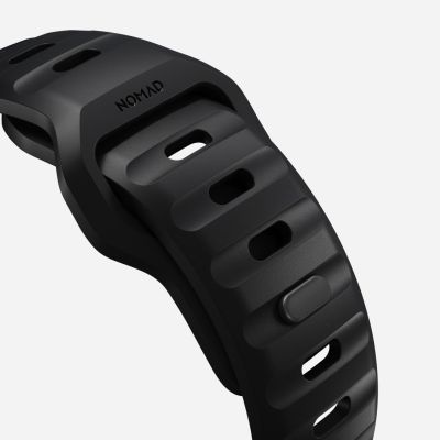 6. Nomad Sportarmband, Schwarz, Aluminium, Gummi