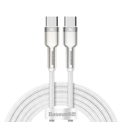 Baseus Cafule Metall-Netzteil 100W USB-C – USB-C-Kabel 2 m – Weiß