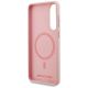 7. Karl Lagerfeld Silikon Nauble Heads And Circle MagSafe Hülle für Samsung Galaxy S25 Edge - Pink