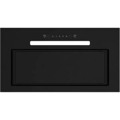 Einbau-Dunstabzugshaube MPM-54-OWS-01, schwarzes Glas, Gestensteuerung, LED-Beleuchtung, Absorber und Absaugung