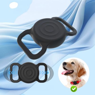 5. Wasserdichte AirTag-Silikonhülle für Hunde- oder Katzenhalsband – Schwarz