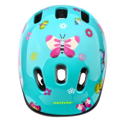 22. METEOR KS06 Schmetterlinge Kinder Fahrradhelm