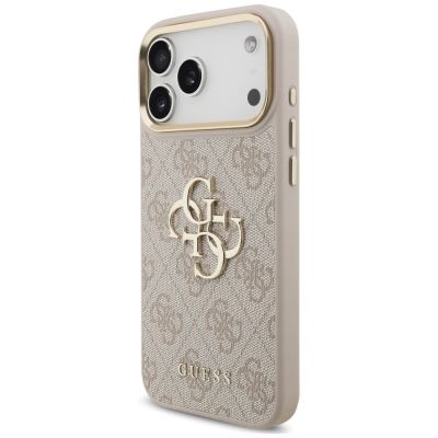 2. Guess 4G Big 4G Classic Logo Big Strap Metal Buttons Hülle für iPhone 18 Pro Max / 17 Pro Max – rosa