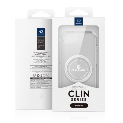 4. Dux Ducis Clin Mag Case für iPhone 16e / 17e, kompatibel mit MagSafe – Schwarz