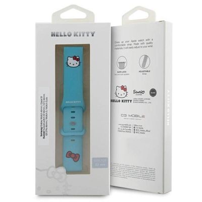 4. Hello Kitty Silikon-Katzenkopf-Universalband 22 mm – Blau