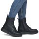 6. Schwarze Damen-Ankle-Boots aus Leder mit Plateau, Rieker 70410-00