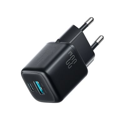 2. Joyroom JR-TG7 33W USB-A + USB-C Wandladegerät mit 30W USB-C - Lightning 1m Kabel - schwarz