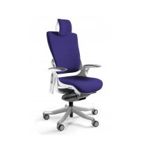 Wau 2 BL412 Bürostuhl, marineblau/weißer Stoff