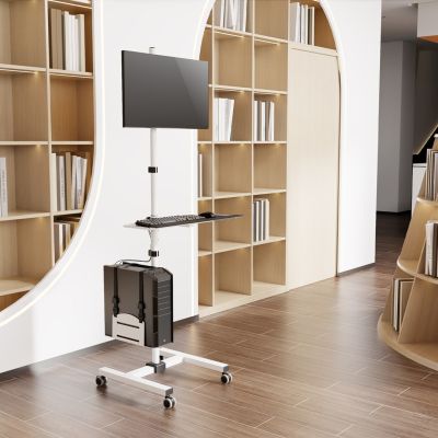 4. Maclean MC-793 Trolley, max. 17"-32", max. 20 kg, - mobile Computerstation auf Rädern