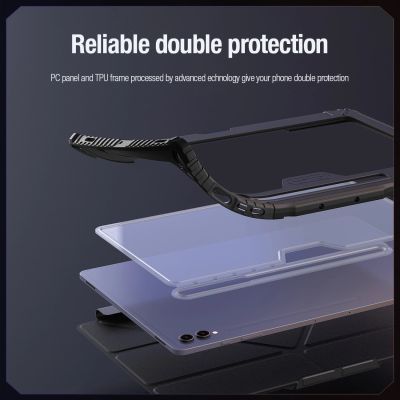 17. Nillkin Bumper Leather Case Pro Hülle für Samsung Galaxy Tab S9+ – Schwarz
