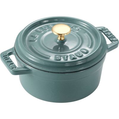 STAUB MINI COCOTTE Mini-Rundtopf aus Gusseisen, 250 ml, Eukalyptus