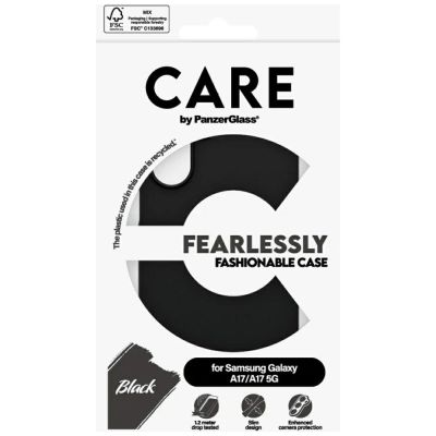4. CARE by PanzerGlass Fearlessly Fashionable Case für Samsung Galaxy M17 5G / A17 / A17 5G - Schwarz