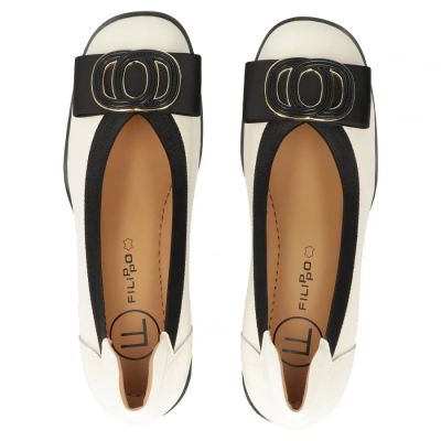 5. Beige Lacklederpumps mit Blockabsatz, Modell Filippo DP6960