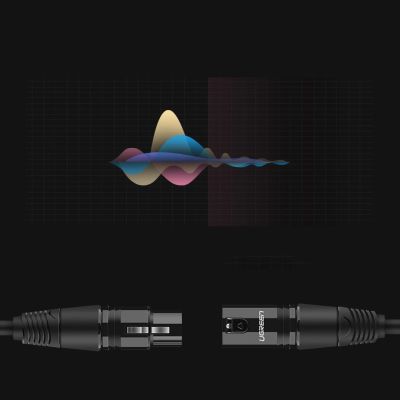 14. Ugreen AV130 66717 Audio-XLR (weiblich) – XLR (männlich) Kabel für Mikrofon/Verstärker 2 m – schwarz