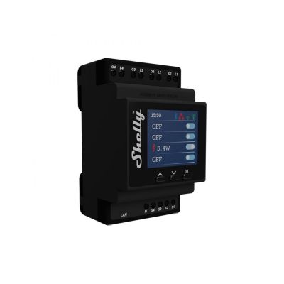 3. Shelly Pro 4PM Vierkanal-WLAN-Energiezähler-Controller