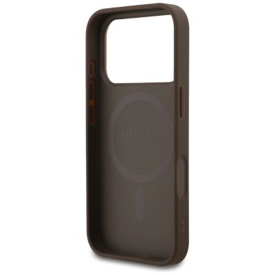 7. Guess 4G Small Classic Logo MagSafe Hülle für iPhone 17 Pro – braun