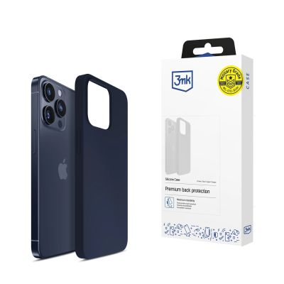 3mk Silikonhülle für iPhone 15 Pro – Marineblau
