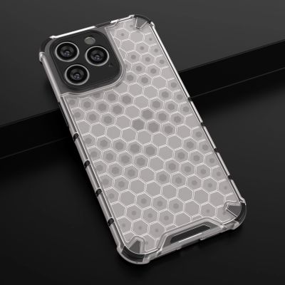19. Wabenhülle für iPhone 14 Pro gepanzerte Hybridhülle schwarz