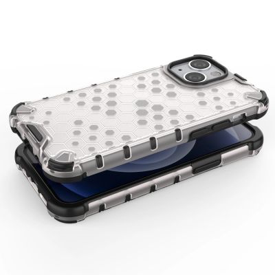 4. Honeycomb Handyhülle Schutzhülle mit TPU Rahmen für iPhone 13 mini grün