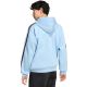 3. adidas Essentials Fleece-Kapuzenjacke mit durchgehendem Reißverschluss und 3-Streifen für Herren, Himmelblau KY4143